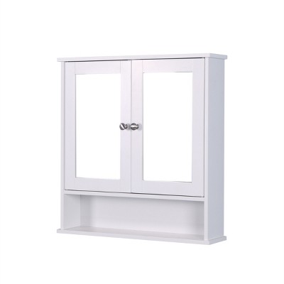 GlasFlength Decorative Wall Mirrors Wall Art Bathroom Decor Cabinet Vanity Medicine Cabinet Mirrors for Bathroom Wall, White, 22.05"*5.12"*22.8"