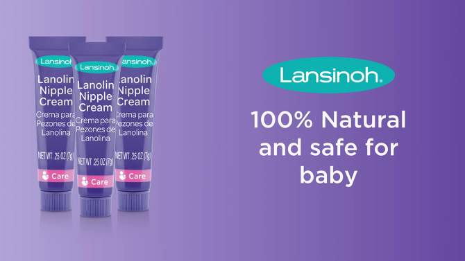 Lansinoh Lanolin Nipple Cream Breastfeeding Essentials - 0.25oz/3pk, 2 of 13, play video