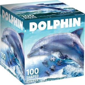 MasterPieces 100 Piece Jigsaw Puzzle - Dolphin - 13.34"x9.7" - 1 of 4