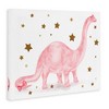 Stupell Industries Pink Dinosaur with Gold Stars, 40" x 30" - 3 of 4