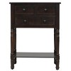 24'' W x 31'' H Vintage Wood Console Table with Drawer and Open Shelf – Narrow Entryway Table for Hallway, Living Room or Foyer - Maison Boucle - 4 of 4