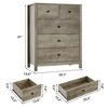 Garvee 5 Drawer Dresser for Bedroom, Tall Dresser with Deep Drawers, Metal Knobs, Modern Wood Grain Chests of Drawers for Entryway, Hallway - 2 of 4