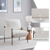 Syemin Accent Chairs Modern Upholstered Living Room Chair Comfy Recliner Chair Vanity Chair Single Sofa Reading Chair, White, 28.54"*31.3"*32.09" - 4 of 4