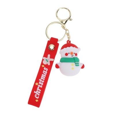 Unique Bargains Christmas Keychain with Double Ring and Lobster Clasp PVC Alloy 2.76"