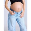 Women's Under the Belly Barrel Leg Maternity Jeans | Motherhood Maternity - 4 of 4