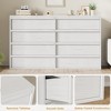 CuisinSmart 6/7/8 Drawer Dresser for Bedroom, Natural Double Dresser Organizer with Concave Handles, Modern Chest of Drawers - 4 of 4