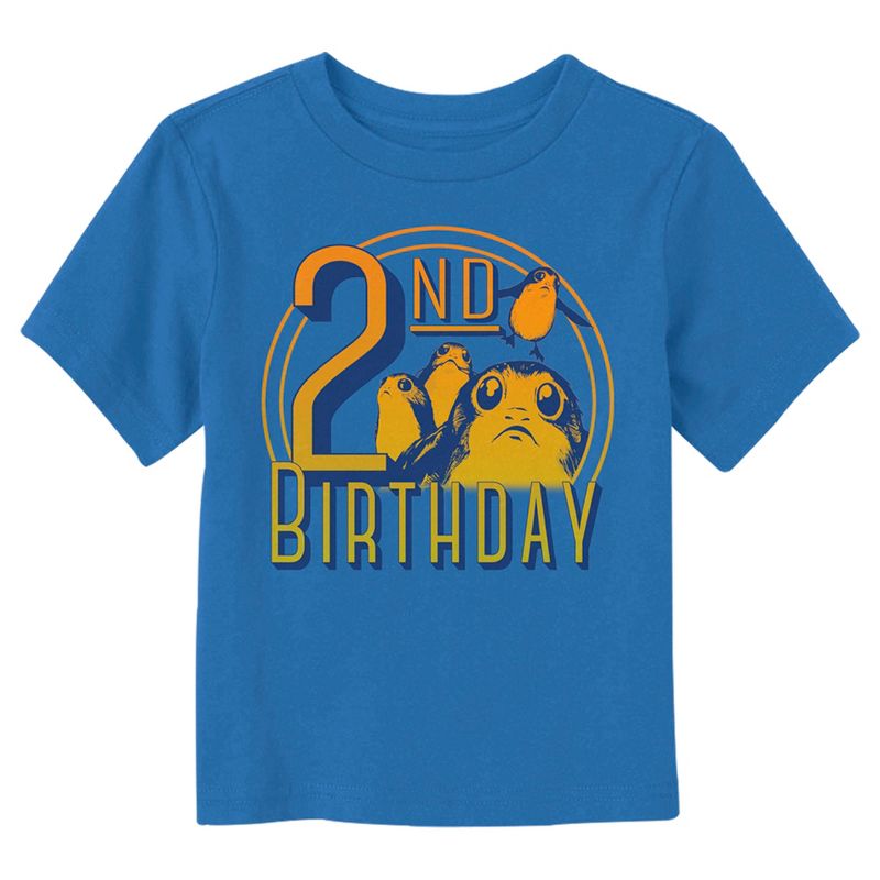 Toddler's Star Wars 2nd Porg Birthday T-Shirt, 1 of 4