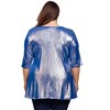 Plus Pink Metallic Scoop Neck Flared Tunic Top - 24seven Comfort Apparel™ - 3 of 4
