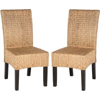 Luz 18''H Wicker Dining Chair (Set of 2) - Natural - Safavieh.
