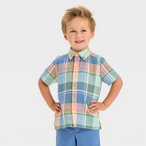 OshKosh B'gosh Toddler Boys' Plaid Woven Shirt - 1 of 3