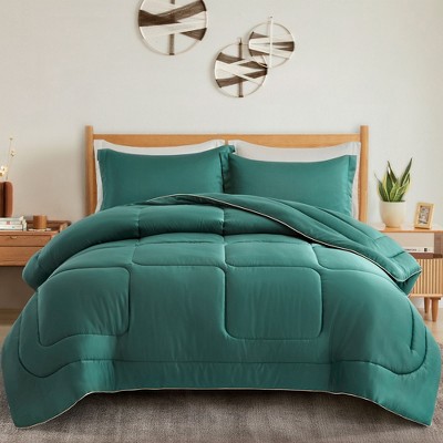 Peace Nest 3 Piece Silky Satin Comforter Set, Green, King : Target