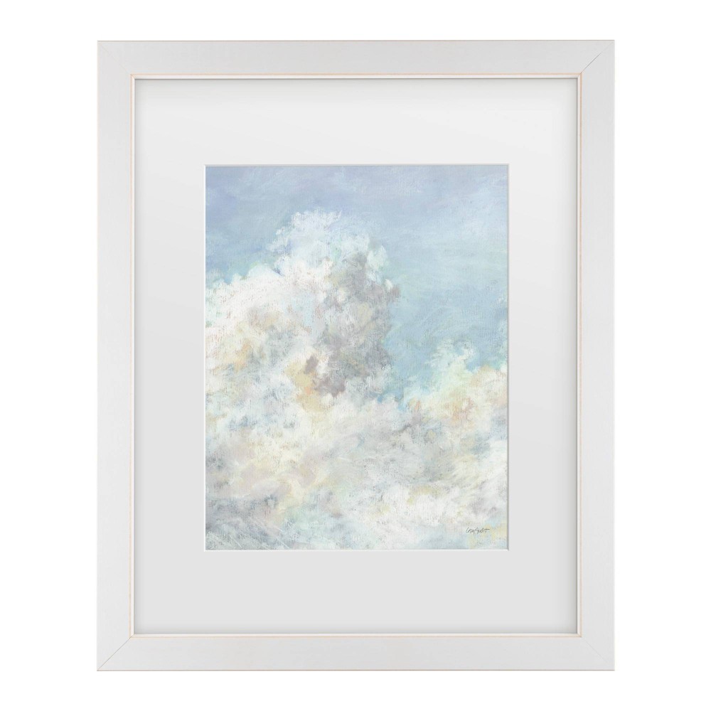 Trademark Fine Art 16"x20" Lisa Audit Heavenly Blue 05 Matted Framed Art White