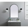 Elegant Lighting Metal Frame Arch Mirror 24x40 Inch in Black - 2 of 4