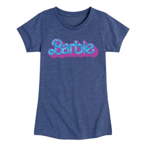 Girls' - Barbie - Pool Water Reflection Fitted Short Sleeve Graphic T-Shirt - 1 of 4