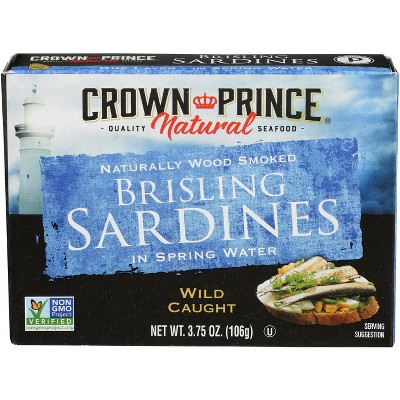Crown Prince Brisling Sardine in Spring Water - 3.75 oz