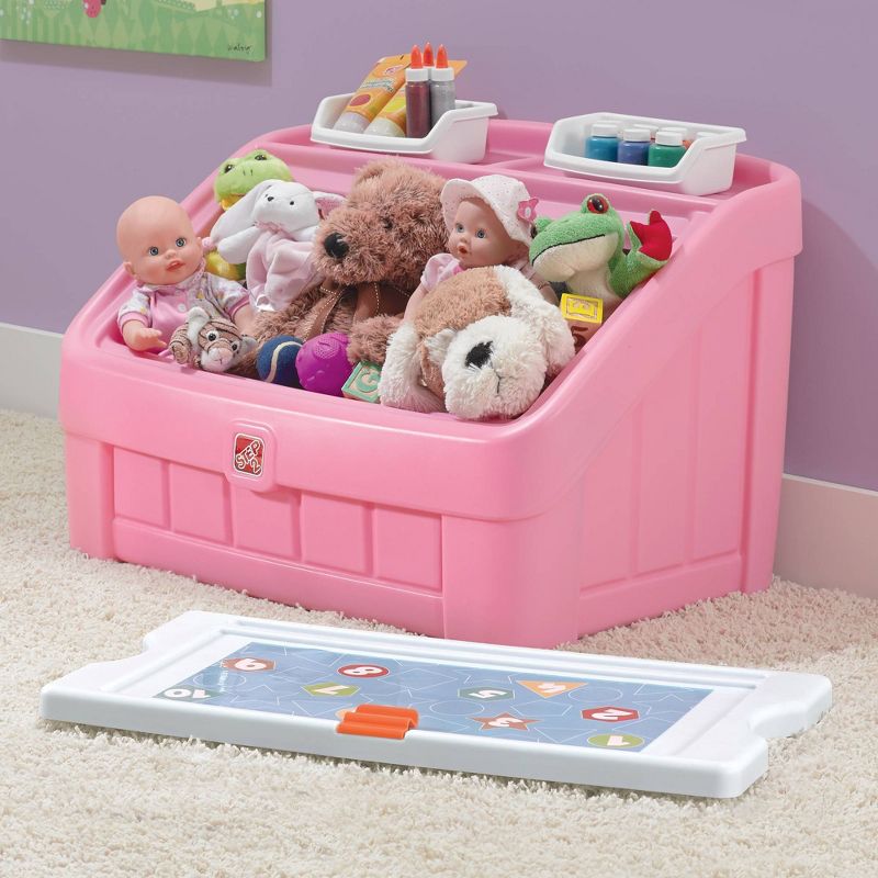 Step2 2-in-1 Toy Box - Pink, 6 of 9