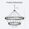 BAOURE Extra Large Black Wagon Wheel Chandelier, Farmhouse Pendant Light Fixture, Round Rustic Large Chandeliers - 4 of 4