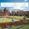 Dexmalle Metal Swing Set with Glider - 3 of 4