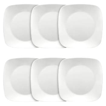 Corelle Square Vitrelle Plates (10.25") White - Set of 6