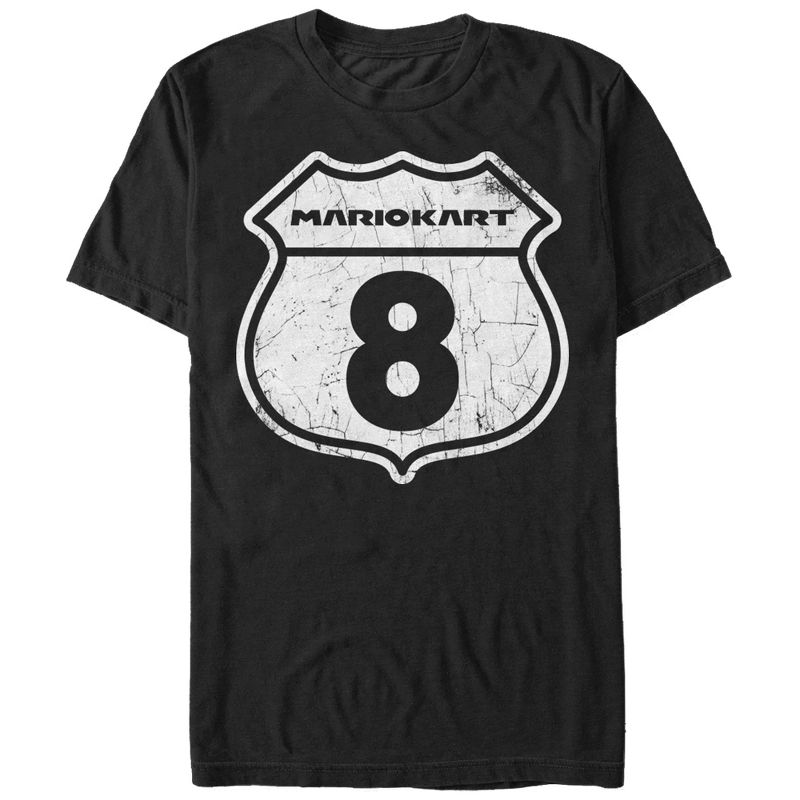 Men's Nintendo Mario Kart 8 Interstate Sign T-Shirt, 1 of 5