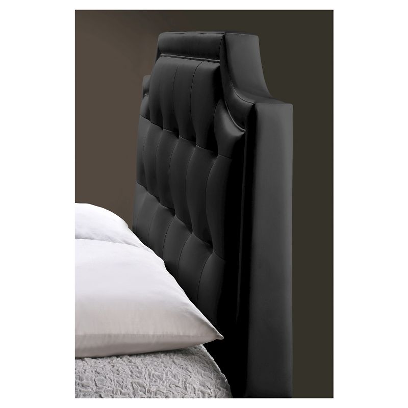 King Carlotta Modern Bed with Upholstered Headboard - Baxton Studio, 4 of 6