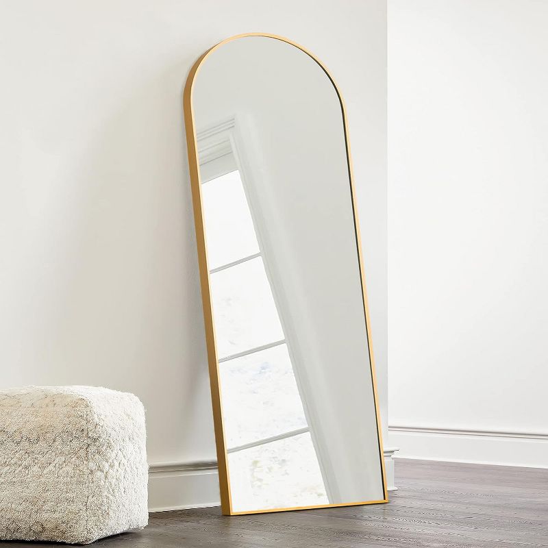 Muse Oversize Floor Mirror,Arch Full Length Mirror With Aluminum Alloy Framed Full Length Mirror for Hanging or Standing-The Pop Home, 4 of 9