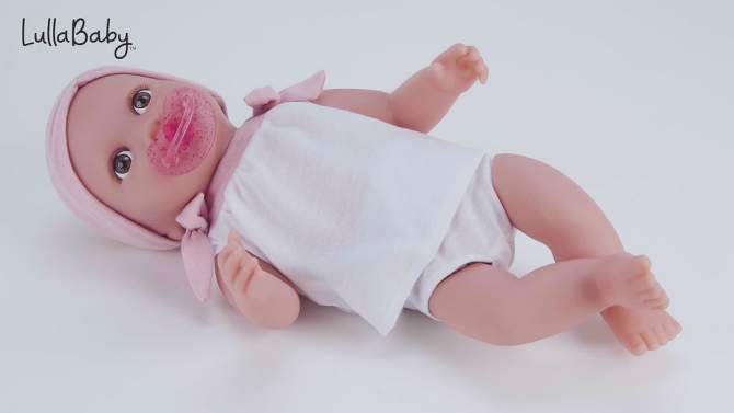 LullaBaby Doll With 2pc Outfit And Pink Pacifier, 2 of 11, play video