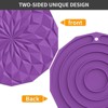 Itopfox Silicone Trivet Mats - 4 Pack Heat Resistant Hot Pads for Pots, Pans and Dishes, Soft and Flexible Table Protectors for Kitchen Countertops - 4 of 4