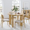 SpassWay 30"H Round Wood Dining Table Kitchen Table Conference Table with 4 Legs - 4 of 4