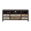 NicBex Distressed Wooden TV Stand Media Console with 6 Drawers and 3 Shelves Entertainment Center for Living Room - 2 of 4