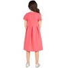 24seven Comfort Apparel Girls Short Sleeve Pleated Party Dress - 3 of 4