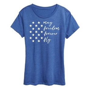 Women's - Instant Message - May Freedom Fly Forever Short Sleeve Graphic T-Shirt - 1 of 4
