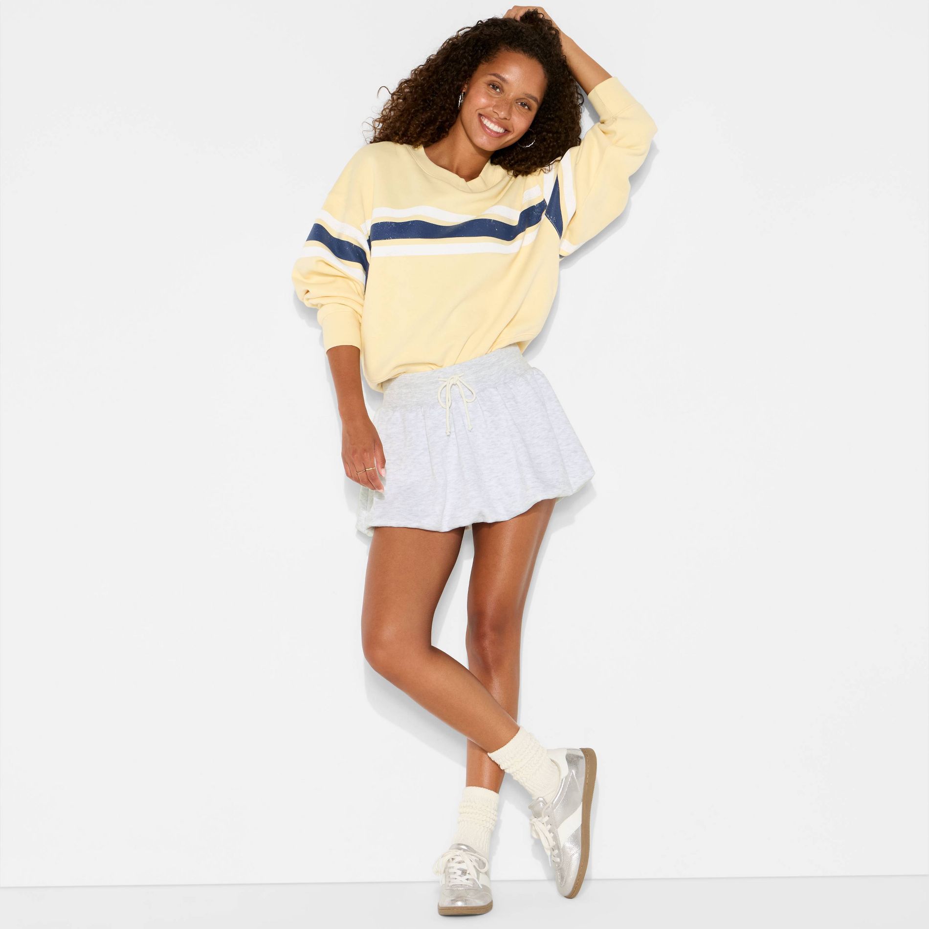 Women's Fleece Bubble Mini A-Line Skort - Wild Fable™