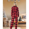 ADR Women's Flannel Pajamas Set, Warm Cotton Women's Flannel Pajama Pants with Pockets & Button Up Flannel Pajama Top - 3 of 4