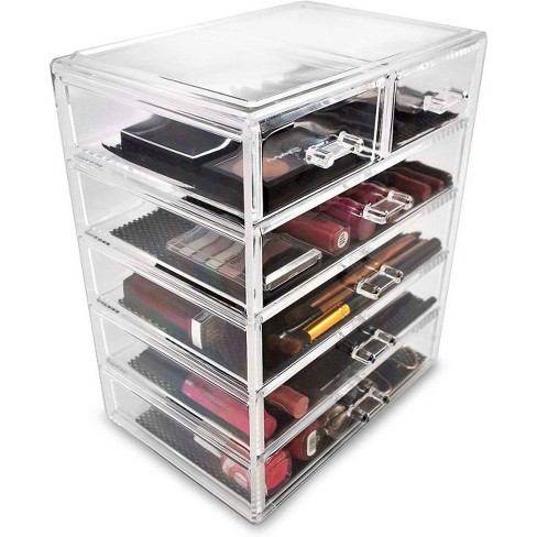 Sorbus Cosmetic Makeup and Jewelry Storage Case Display (4 Large/2 Small Drawers) - image 1 of 4