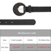 INSPIRE CHIC Womens 0.9" Width Textured Fashion Faux Leather Waistband with Gold Buckle Belts 1Pc - 4 of 4