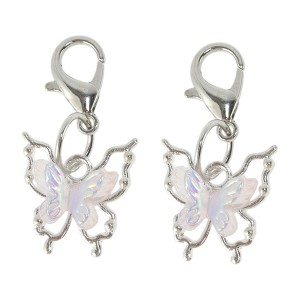 Unique Bargains Shoelace Charms Silver Tone 1 Pair - 1 of 4