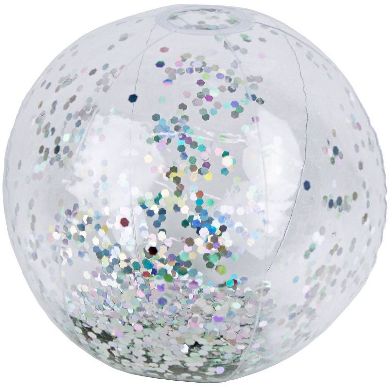 Poolmaster 16&#39;&#39; Silver Glitter Swimming Pool and Beach Ball - 2pk, 5 of 6