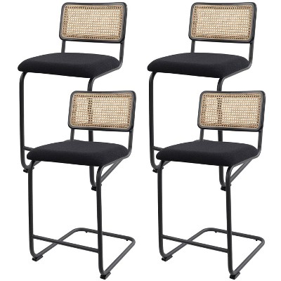 Bekrvio 26" Counter Height Bar Stools, Velvet Upholstered