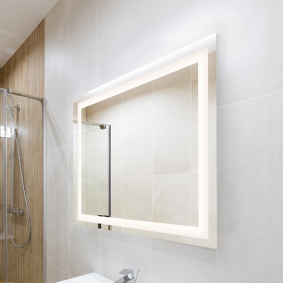 Remy 34.6" x 40.2" Anti-Fog Aluminum LED Bathroom Vanity Mirror with Smart Touch