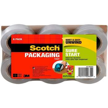 Scotch Sure Start Shipping Packaging Tape, 1.88 x 900 Inches, Clear, Pack of 6