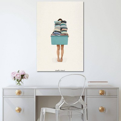 iCanvas Laundry Basket by Giselle Dekel Canvas Print Wall Art