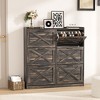 Shoe Storage Cabinet with 6 Flip Drawers - 2 of 4