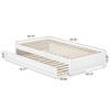 AFI Furnishings Barcelona Twin Panel Platform Bed with Twin Trundle, White - 2 of 4