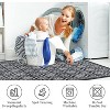 Area Rug Modern Floral Washable Rugs Ultra-Thin Non Slip Living Room Rug Low Pile Boho Floral Carpet Trellis Distressed Bedroom Rugs - 4 of 4