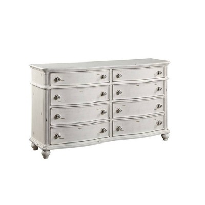 Antique White Double Dresser with Felt-Lined Drawers