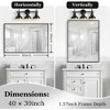 Acekool Bathroom Mirror 40x30inch Modern Rectangular Wall-Mounted Square Corner Vanity Mirror with Metal Frame for Living Room Entryways 40x30in - 4 of 4