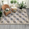 Area Rug, Large Soft Washable Rug - Farmhouse Boho Low Pile Non-Slip Carpet for Living Room, Bedroom, Kitchen - 4 of 4