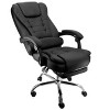 Elama High Back Adjustable Faux Leather Office Chair in Black with Adjustable Footrest - 4 of 4