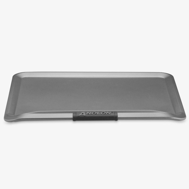 Anolon Advanced Bakeware 14&#34; x 16&#34; Nonstick Cookie Sheet with Silicone Grips Gray, 4 of 5